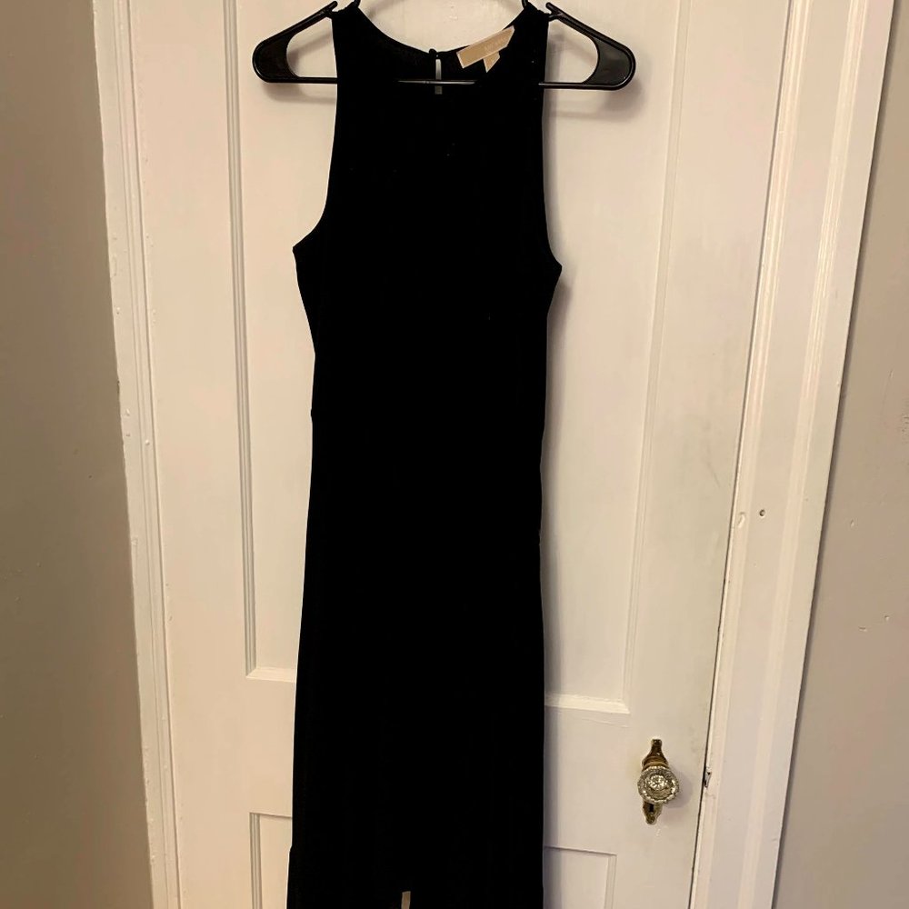 Michael Kors black high low handkerchief dress